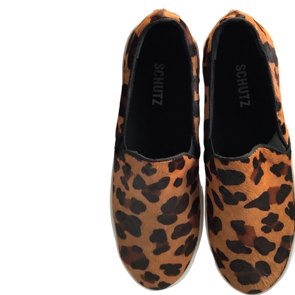 Schultz Leopard Pattern Slip-On Shoes - Picture 4 of 7